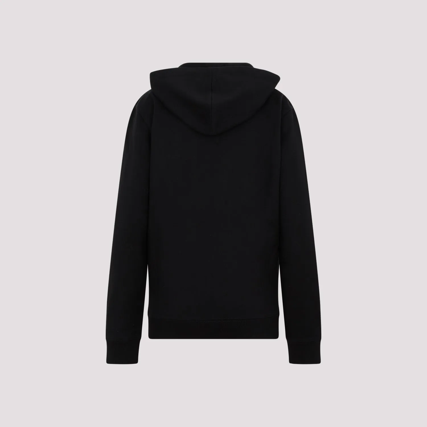 SAINT LAURENT Classic Black Hoodie with Logo Print