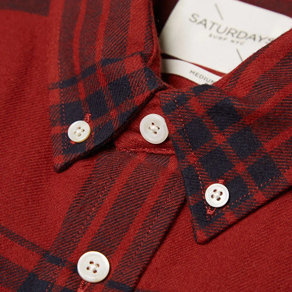 Saturdays Crosby Flannel ShirtOxblood