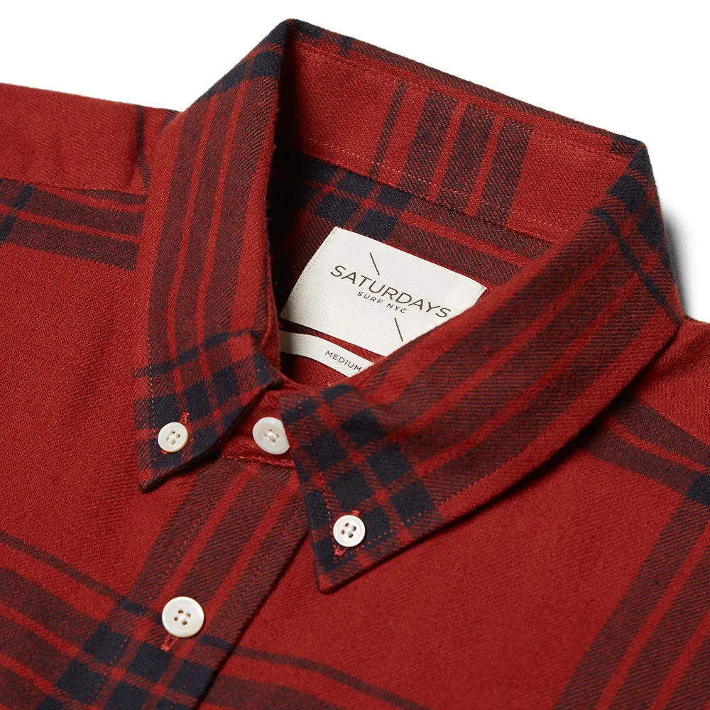 Saturdays Crosby Flannel ShirtOxblood