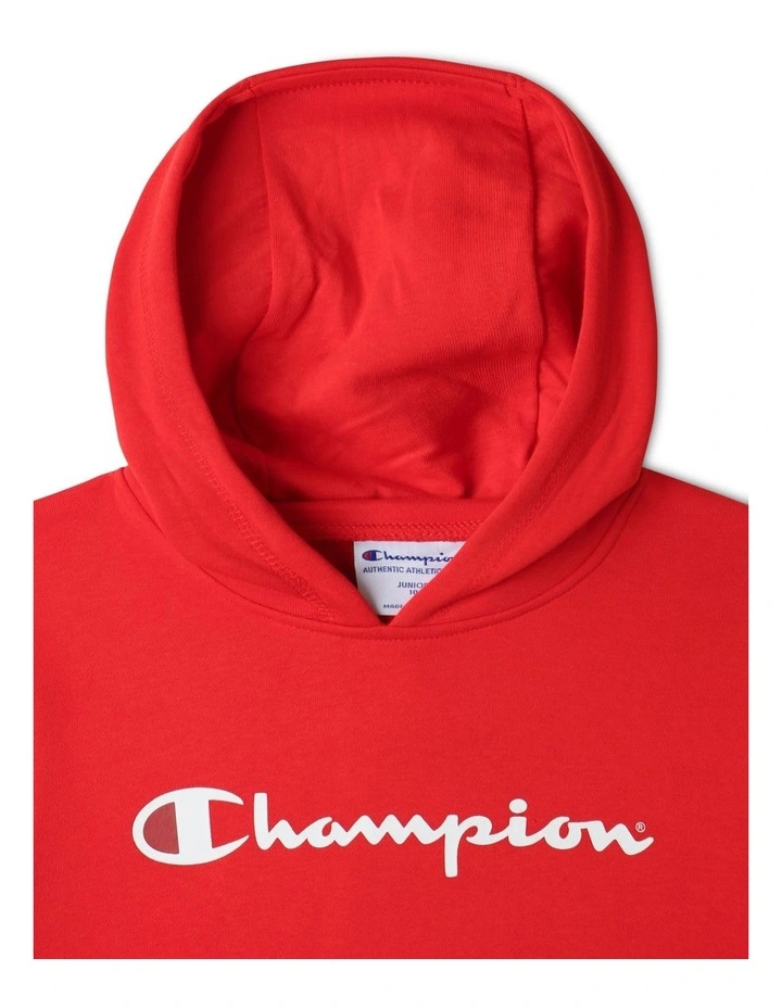 Script Hoodie in Red