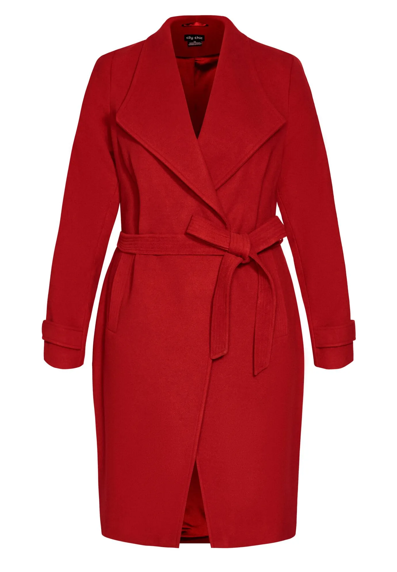 So Sleek Coat - true red