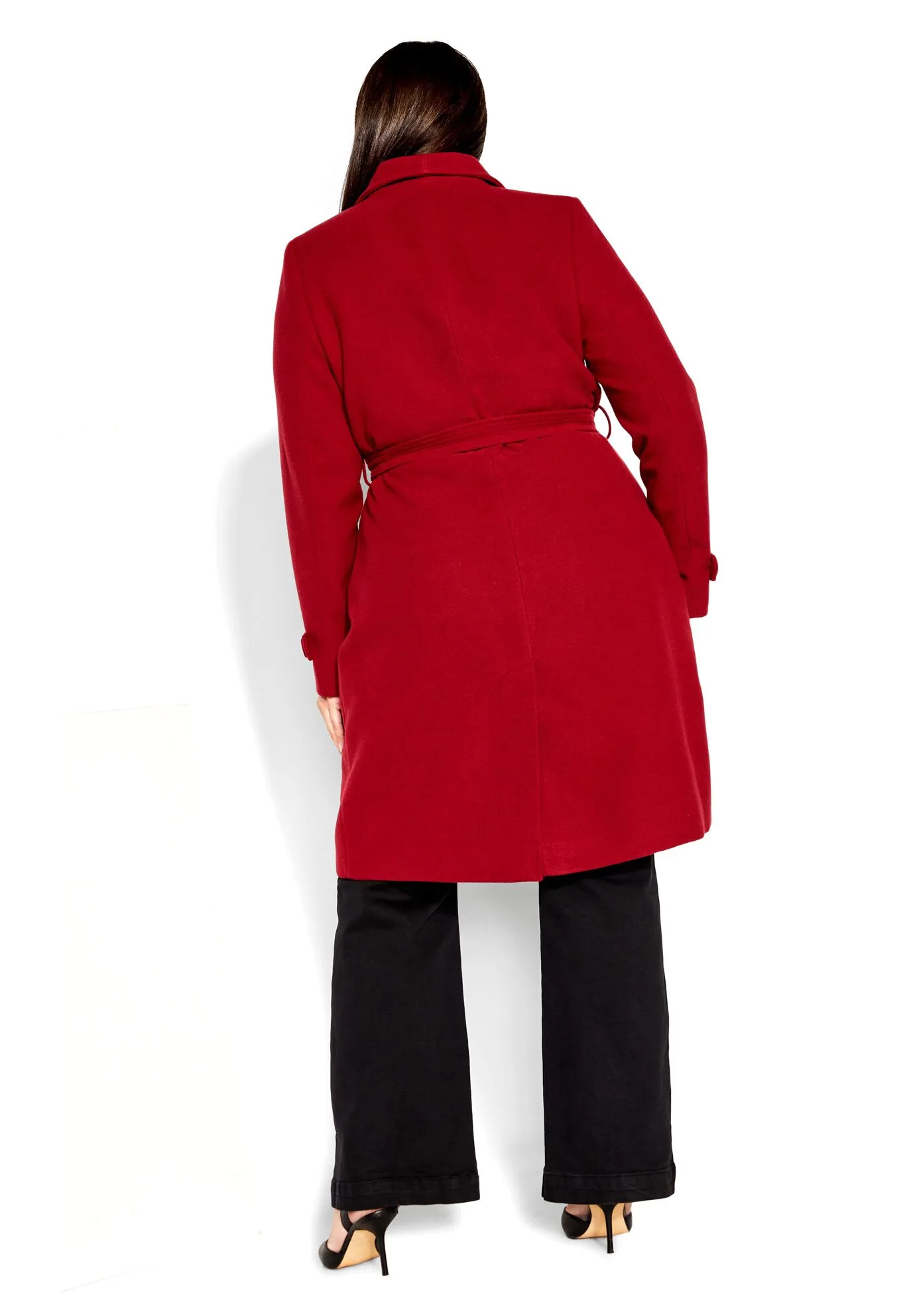 So Sleek Coat - true red