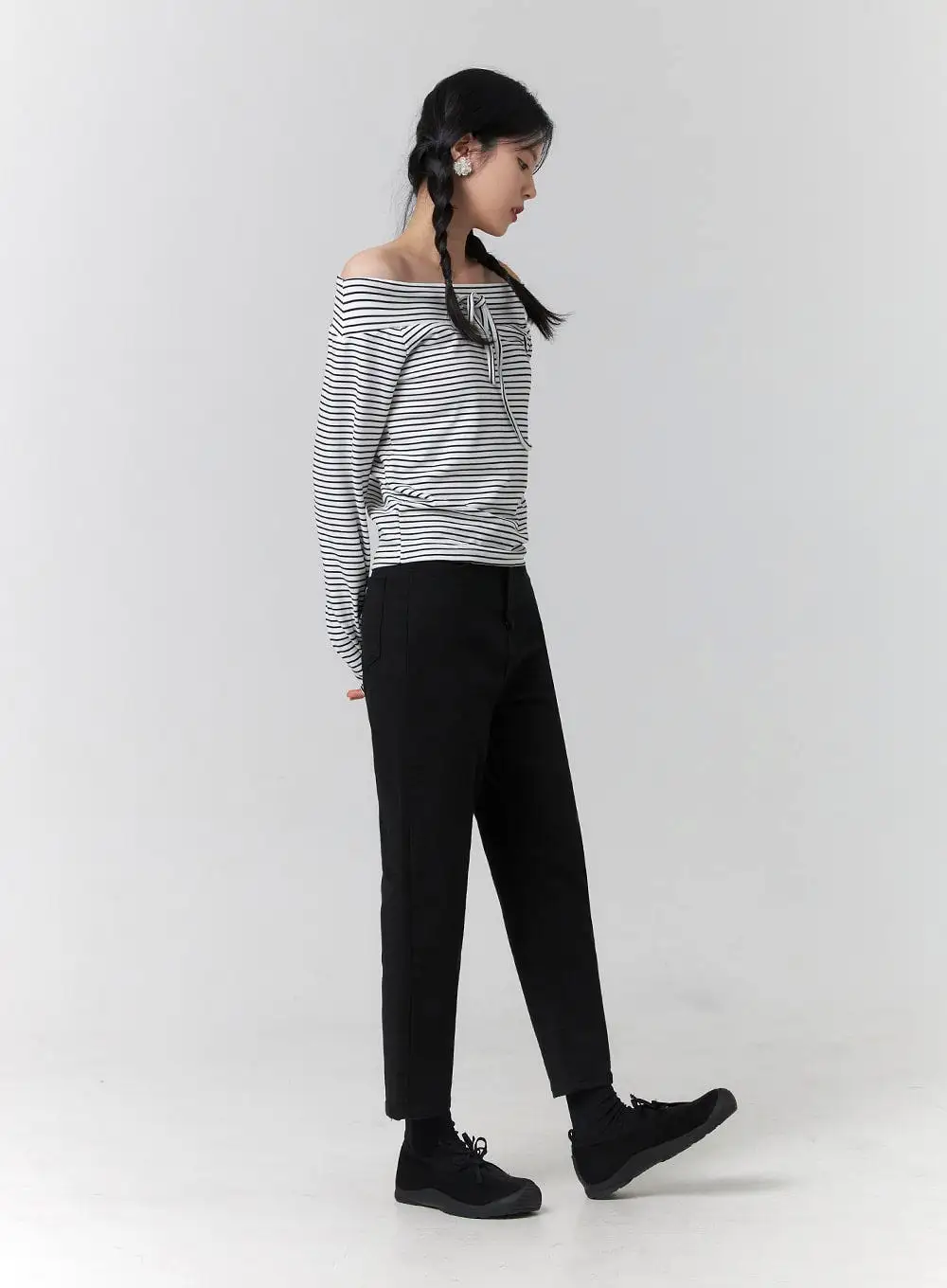 Solid Straight-Leg Pants OJ419