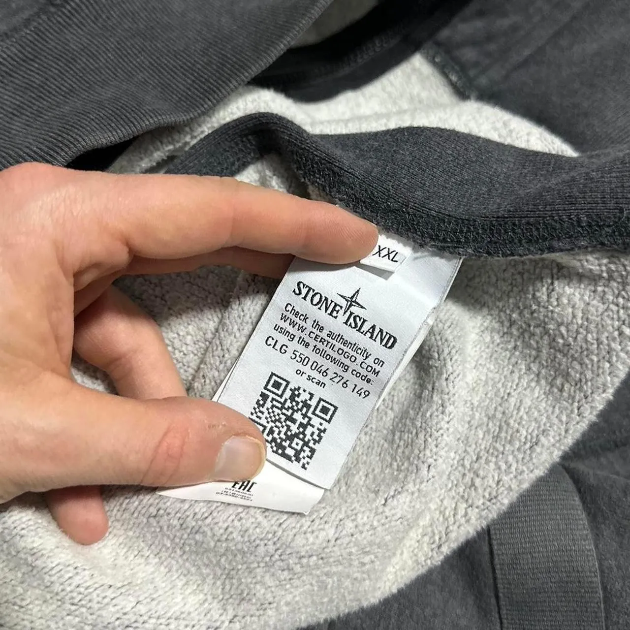 Stone Island Grey Full Zip Hoodie