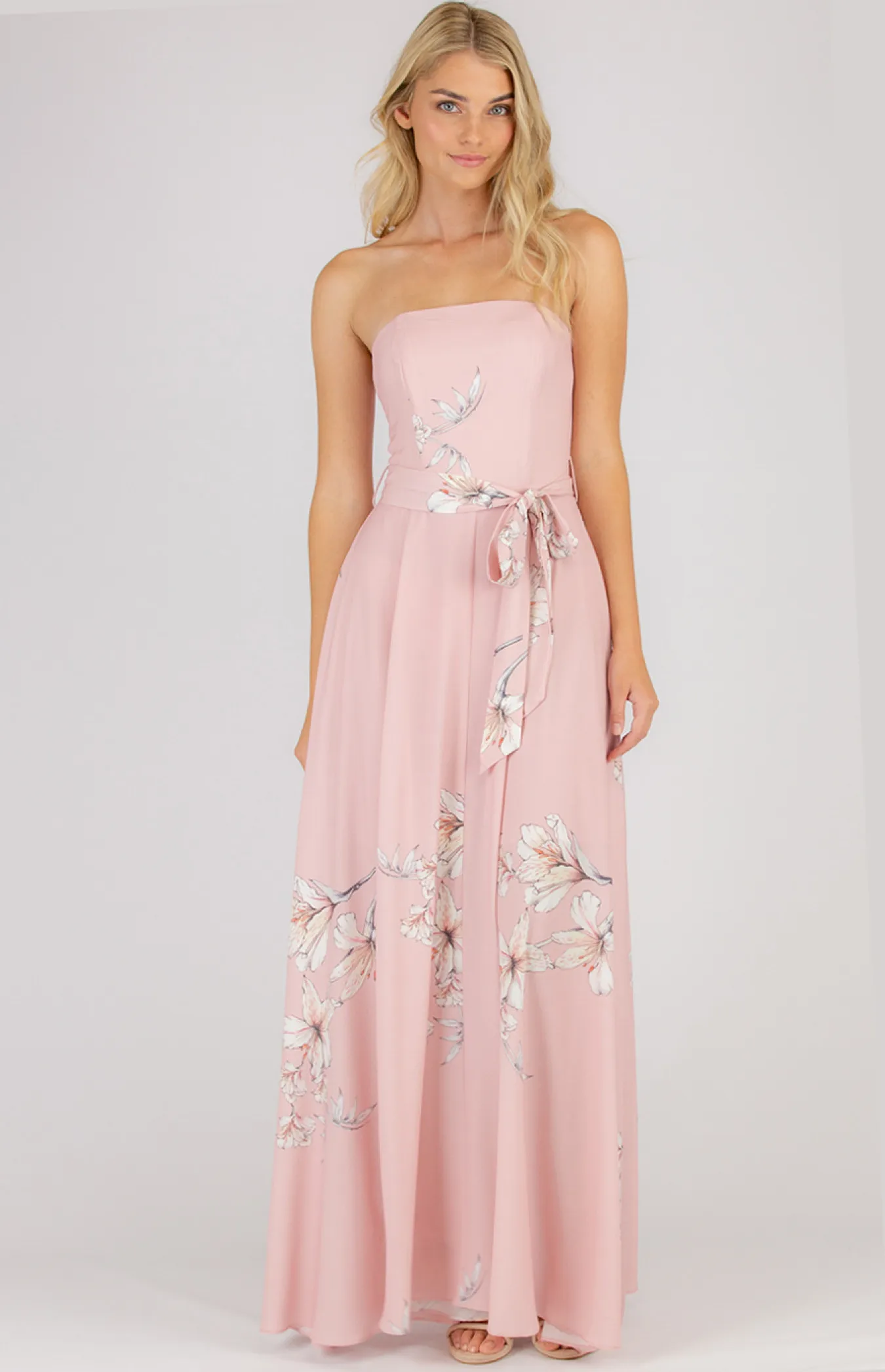 Strapless Maxi Floral Dress (SDR342-2A)