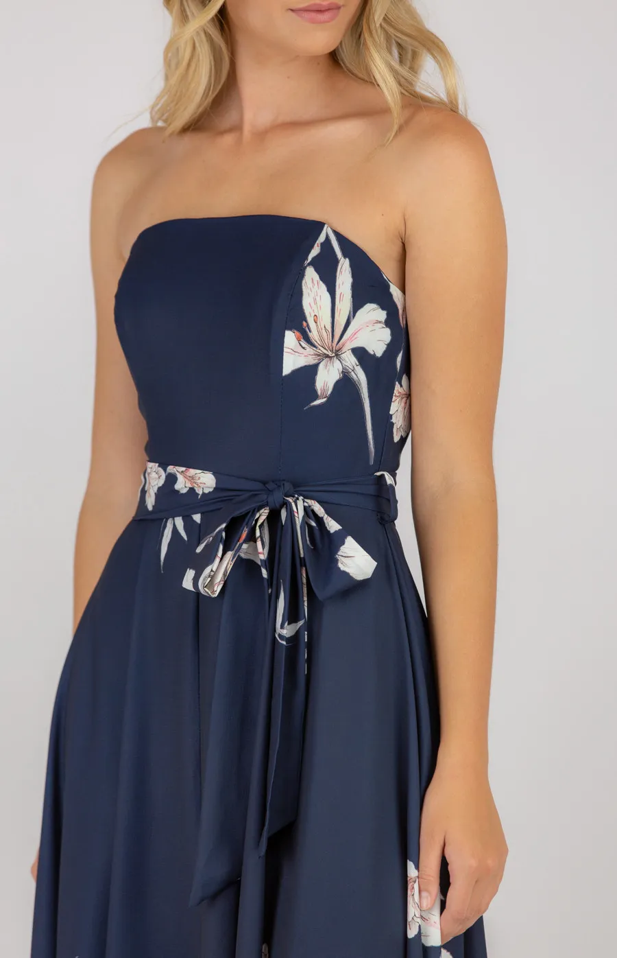 Strapless Maxi Floral Dress (SDR342-2A)