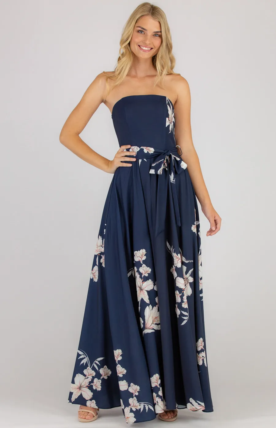 Strapless Maxi Floral Dress (SDR342-2A)