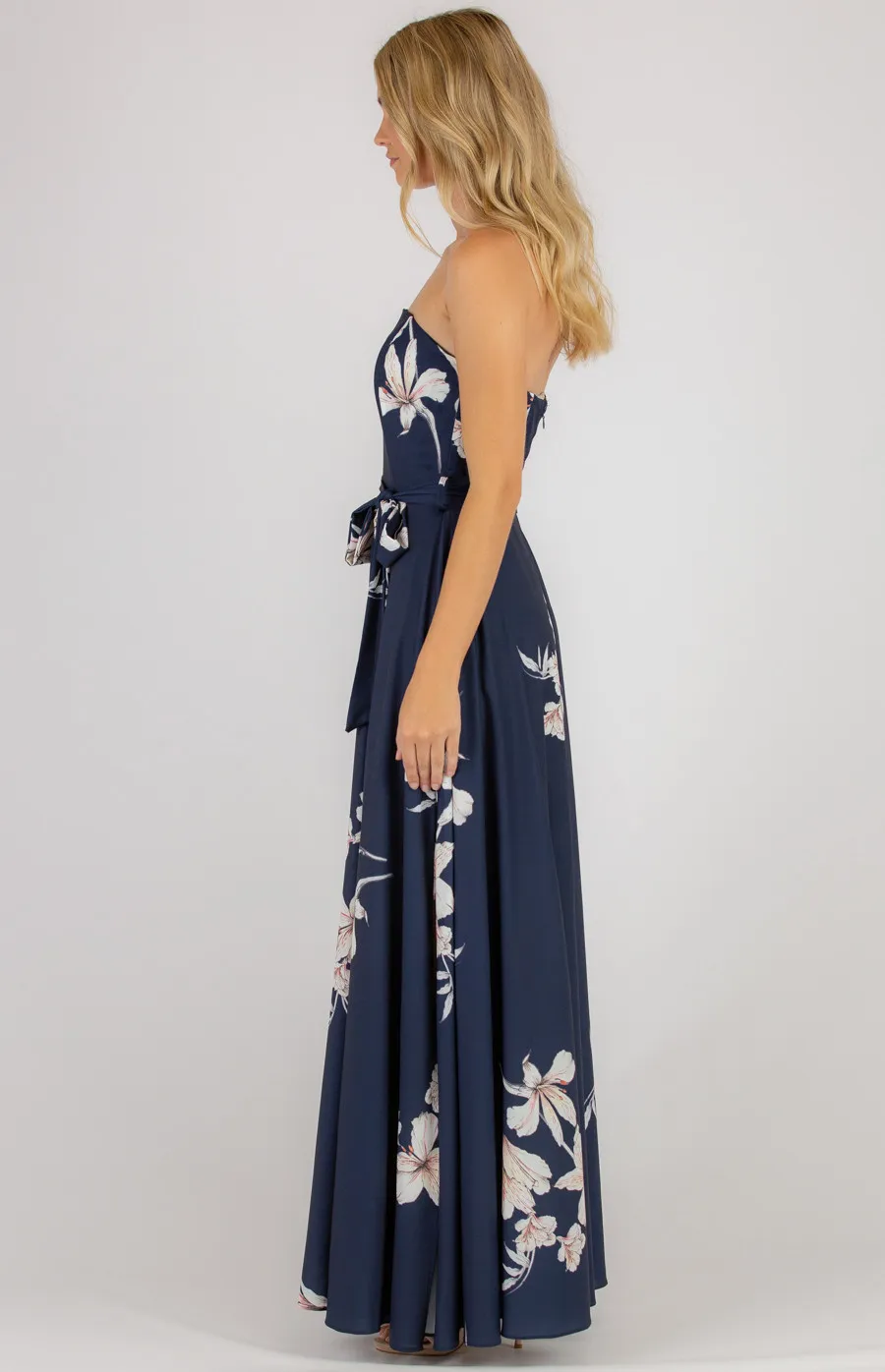 Strapless Maxi Floral Dress (SDR342-2A)