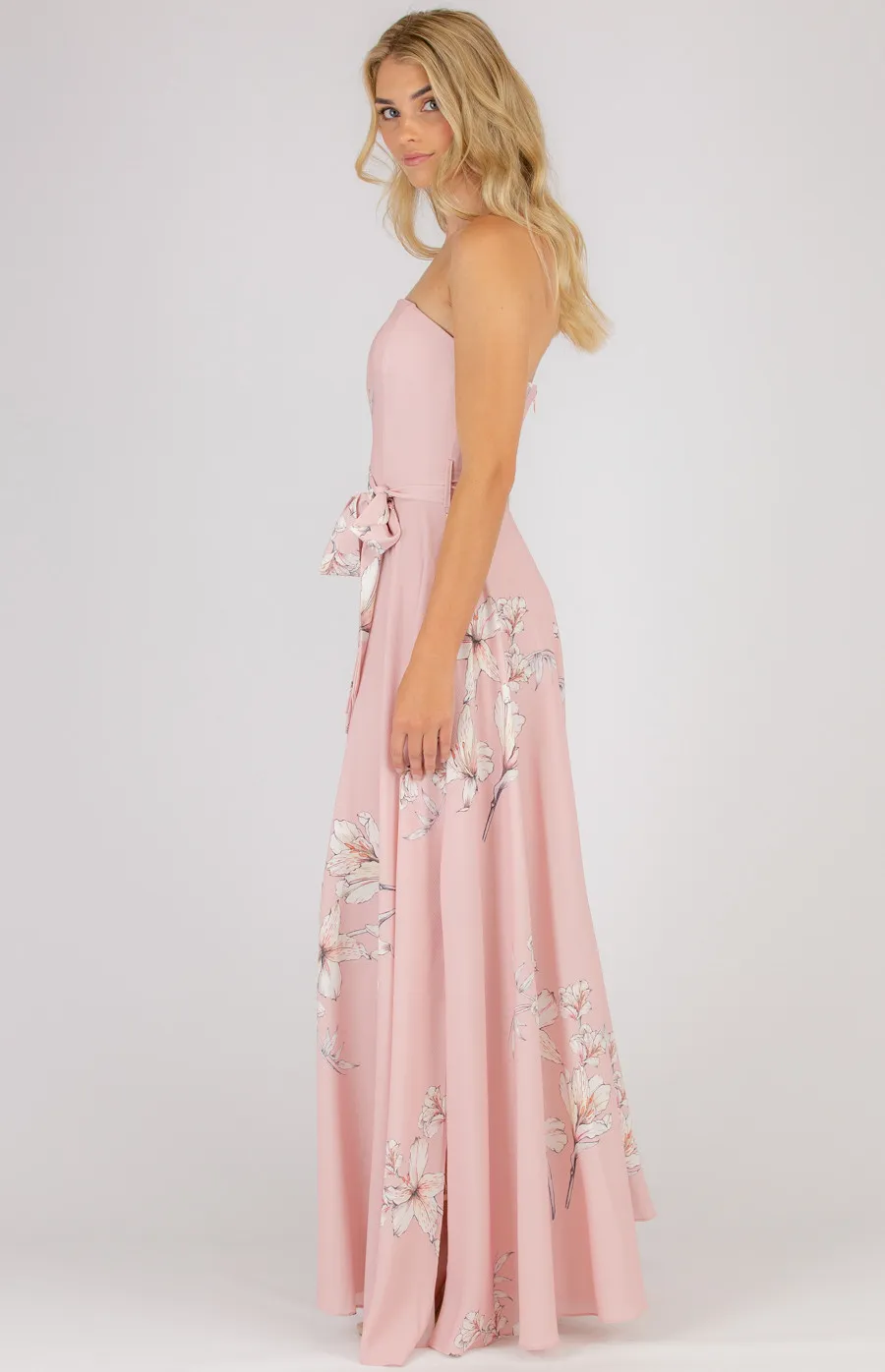 Strapless Maxi Floral Dress (SDR342-2A)