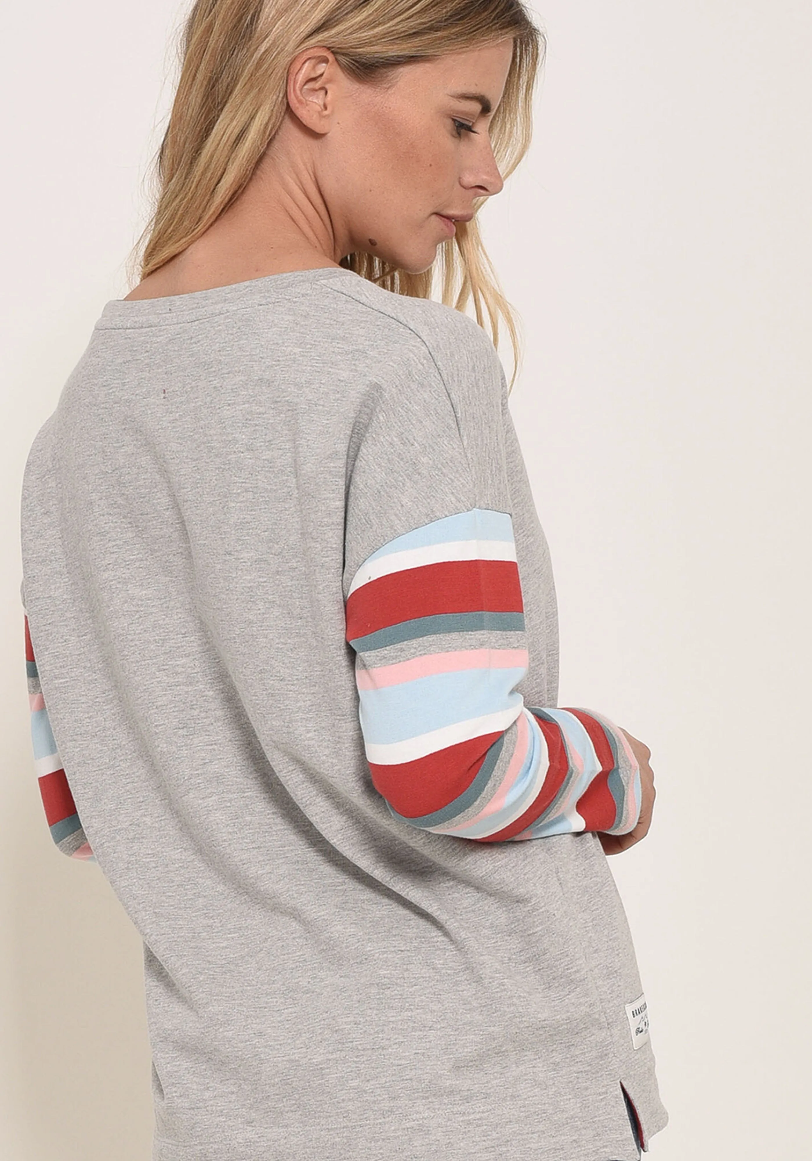 Stripe Sleeve Sweat