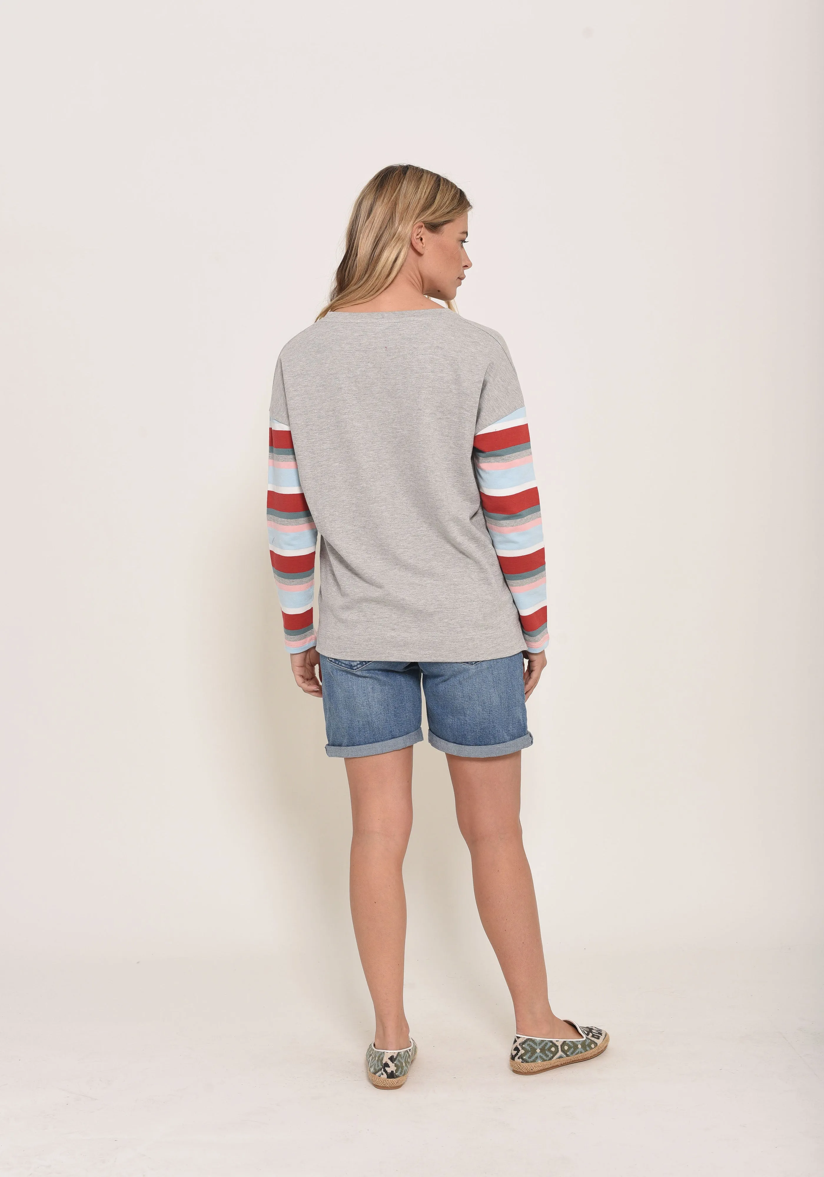 Stripe Sleeve Sweat