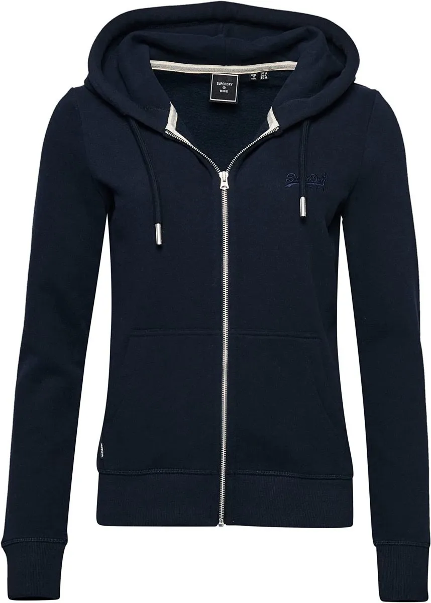 Superdry Womens Vintage Zip Up Hooded Sweatshirts Eclipse