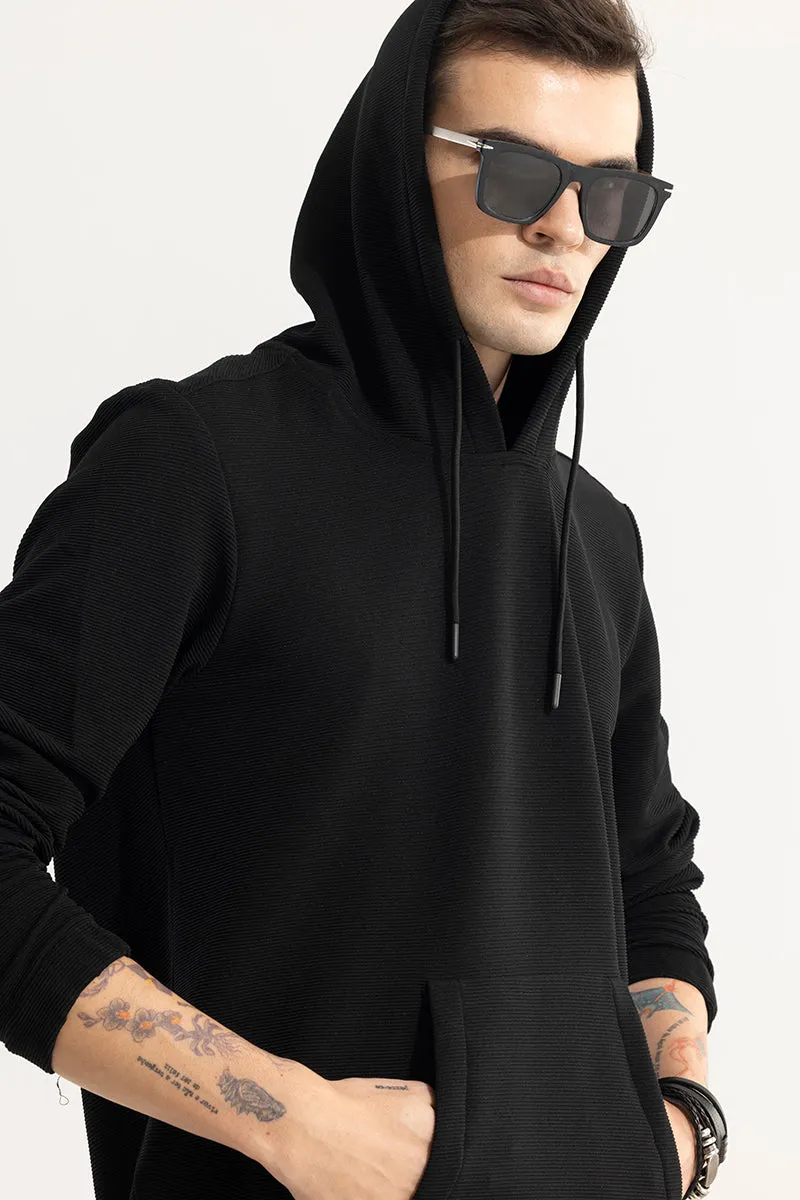 Supine Black Hoodie