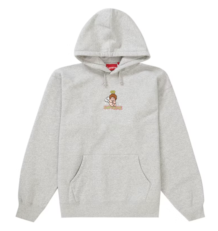 Supreme Angel Hooded Sweatshirt Heather Grey