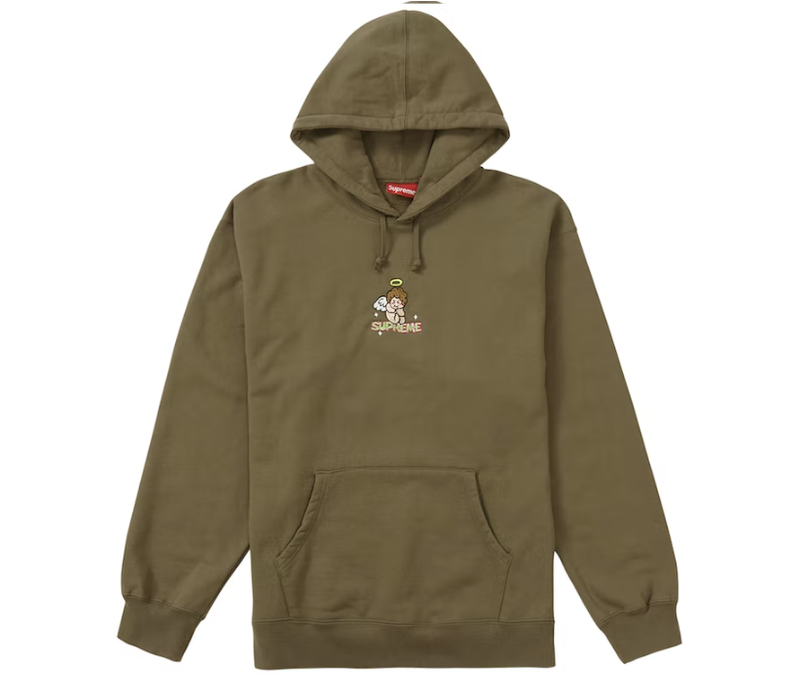 Supreme Angel Hooded Sweatshirt Olive Brown