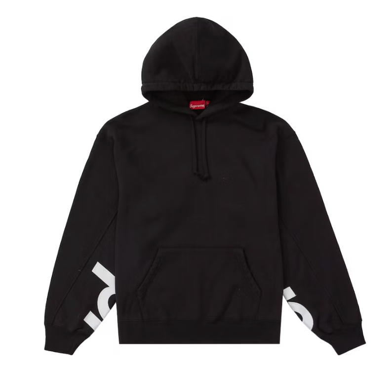 Supreme Cropped Panels Hooded Sweatshirt Black