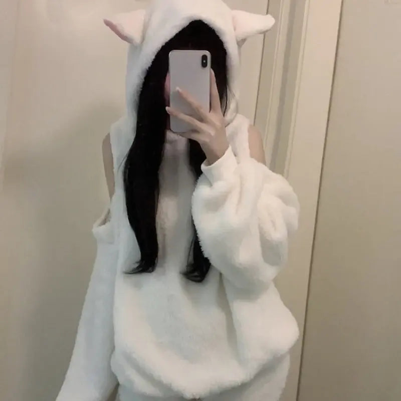 Sweet Cute Sheep Ear Hooded