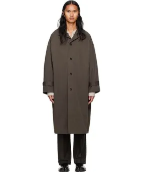 System Brown Balmacaan-Style Coat