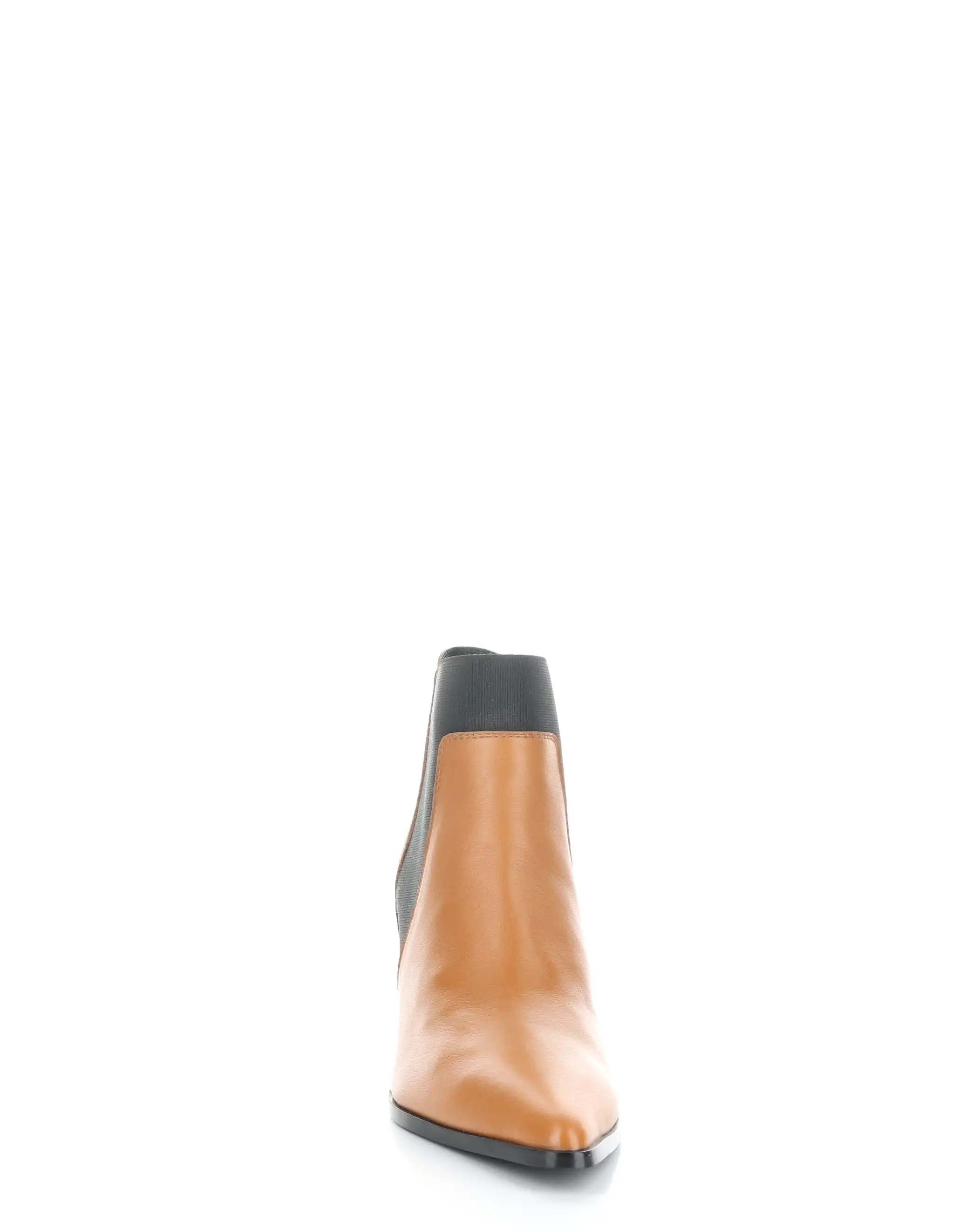 TALLIS COGNAC Pointed Toe Boots