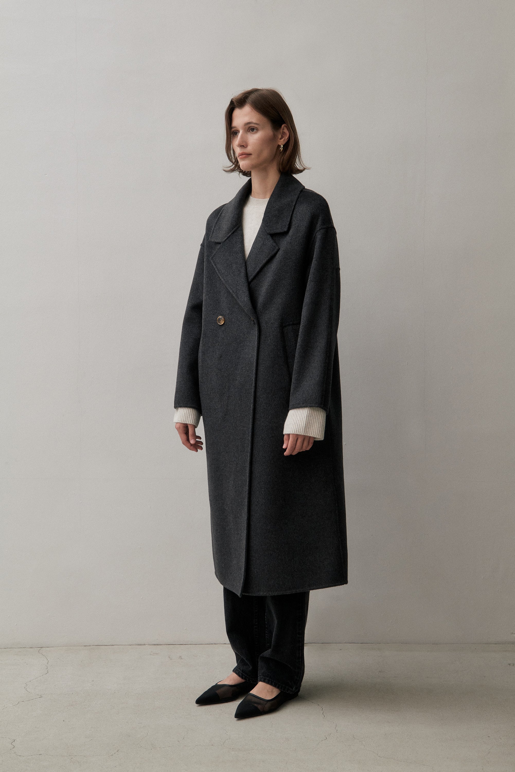 THE LONDON COAT - CHARCOAL 90/10