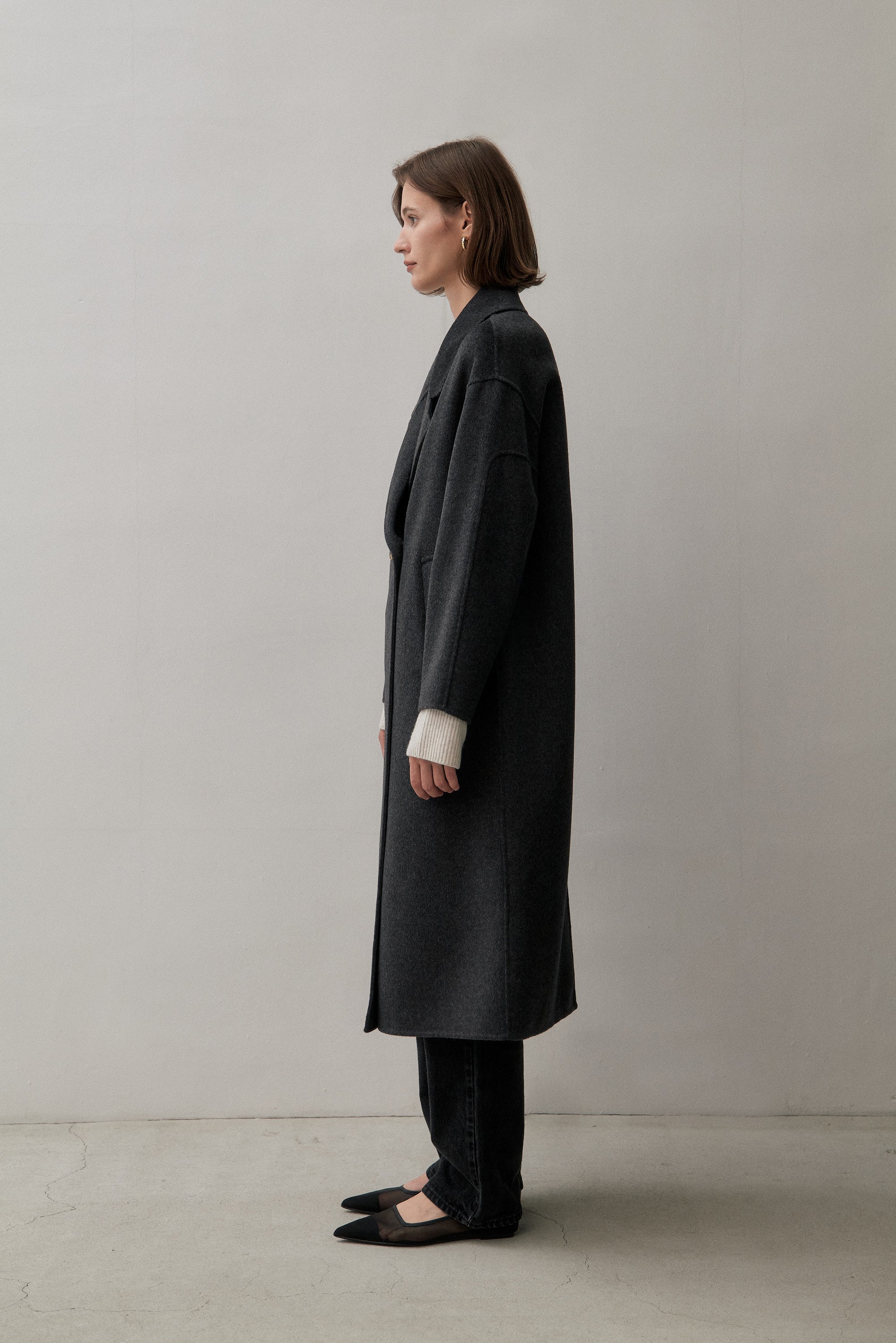 THE LONDON COAT - CHARCOAL 90/10