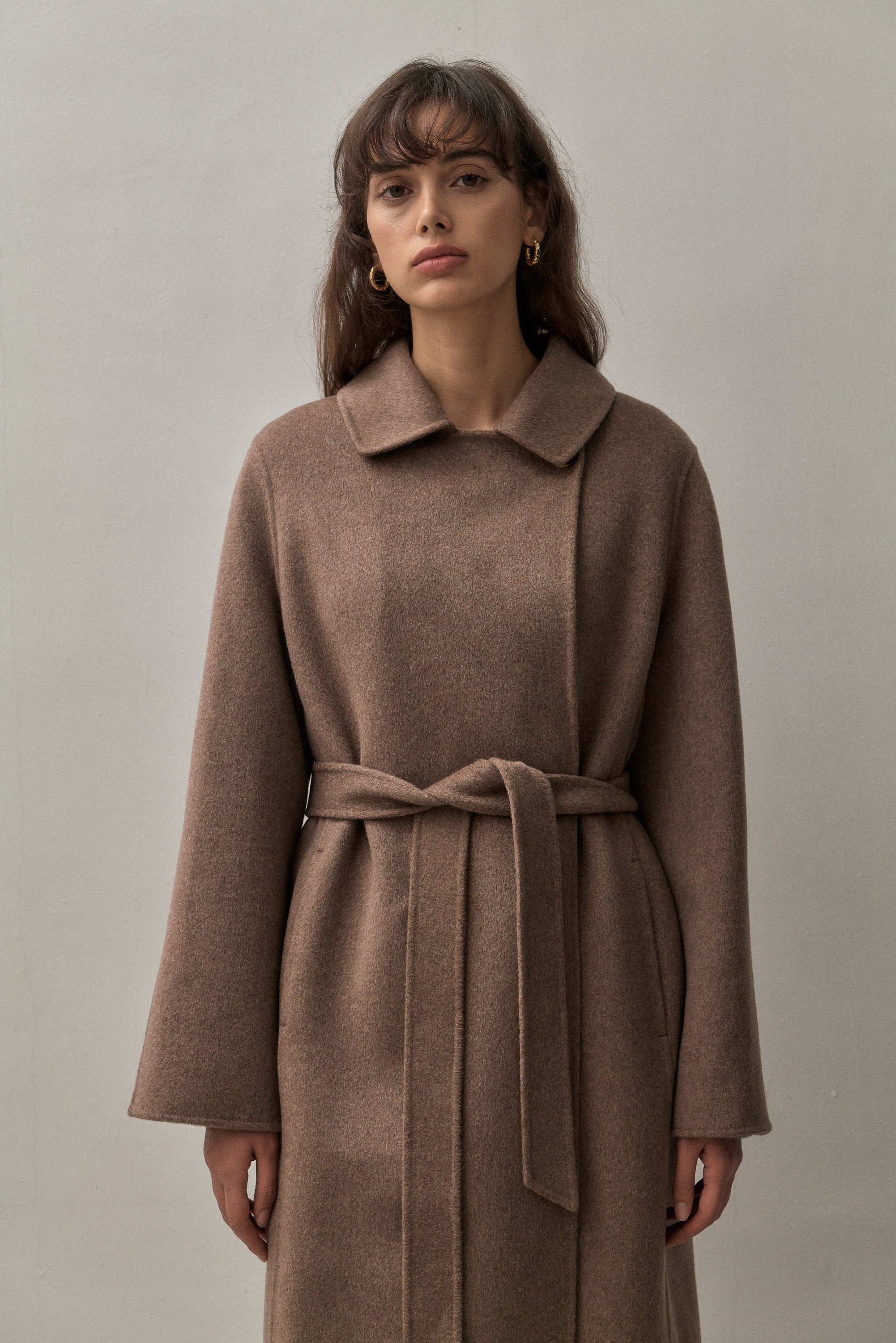 THE TAILORED COAT - CHOCOLATE MELANGE