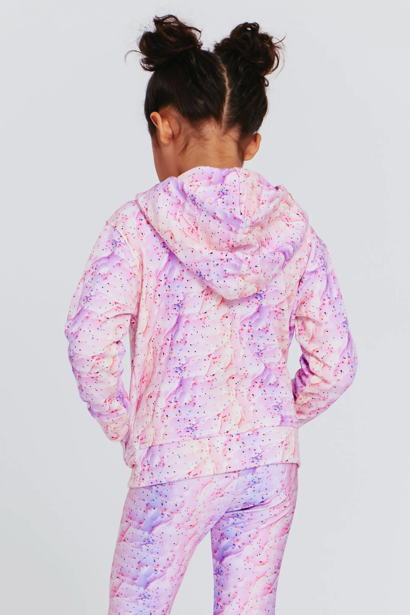 Toddler Oversized Zip Hoodie in Tie Dye Frosting