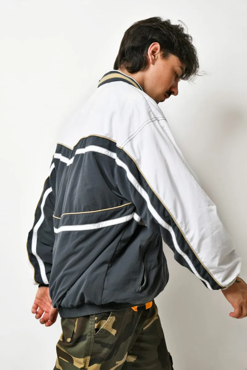 Vintage windbreaker white grey