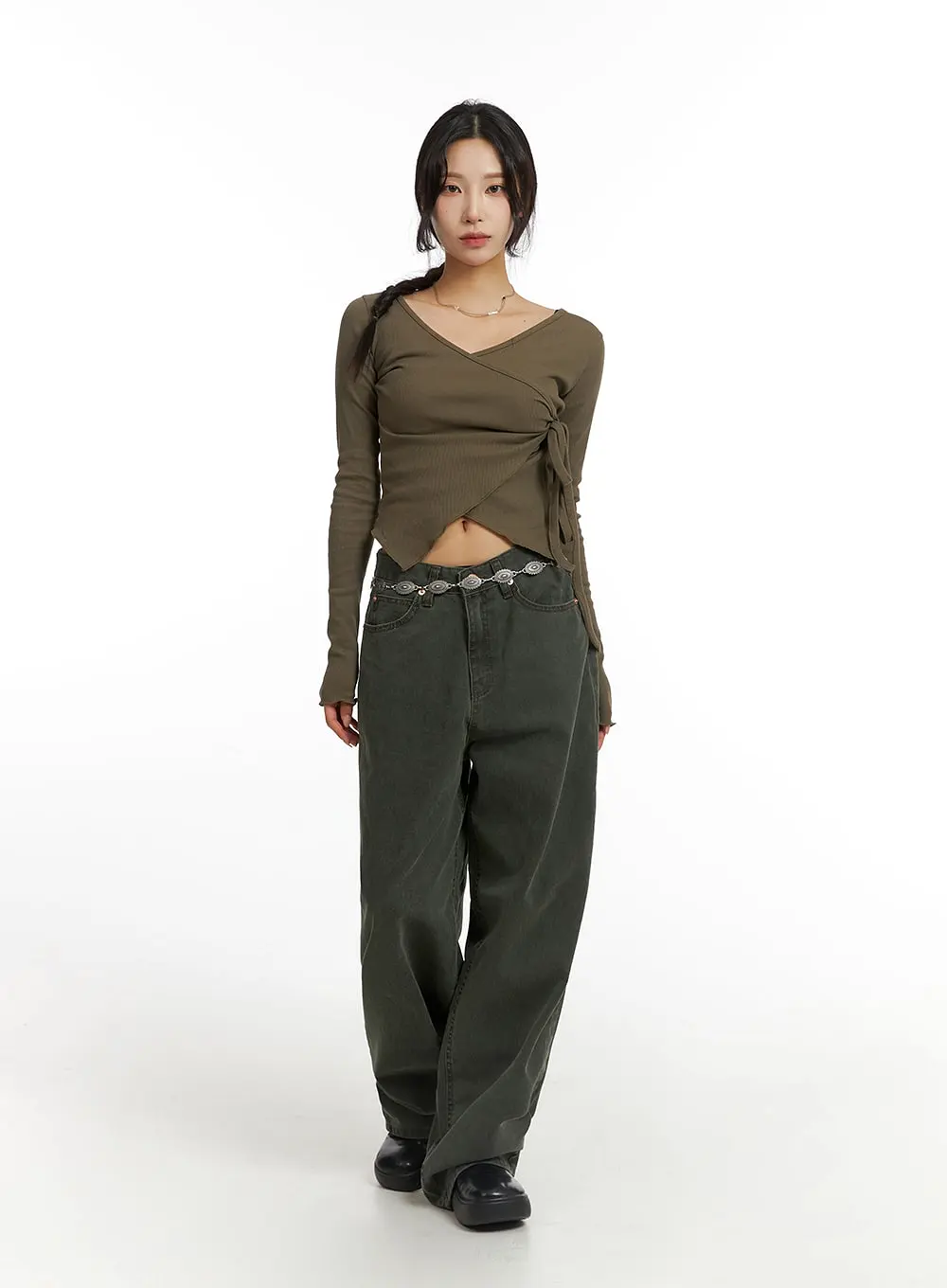 Washed Wide Fit Pants CJ416