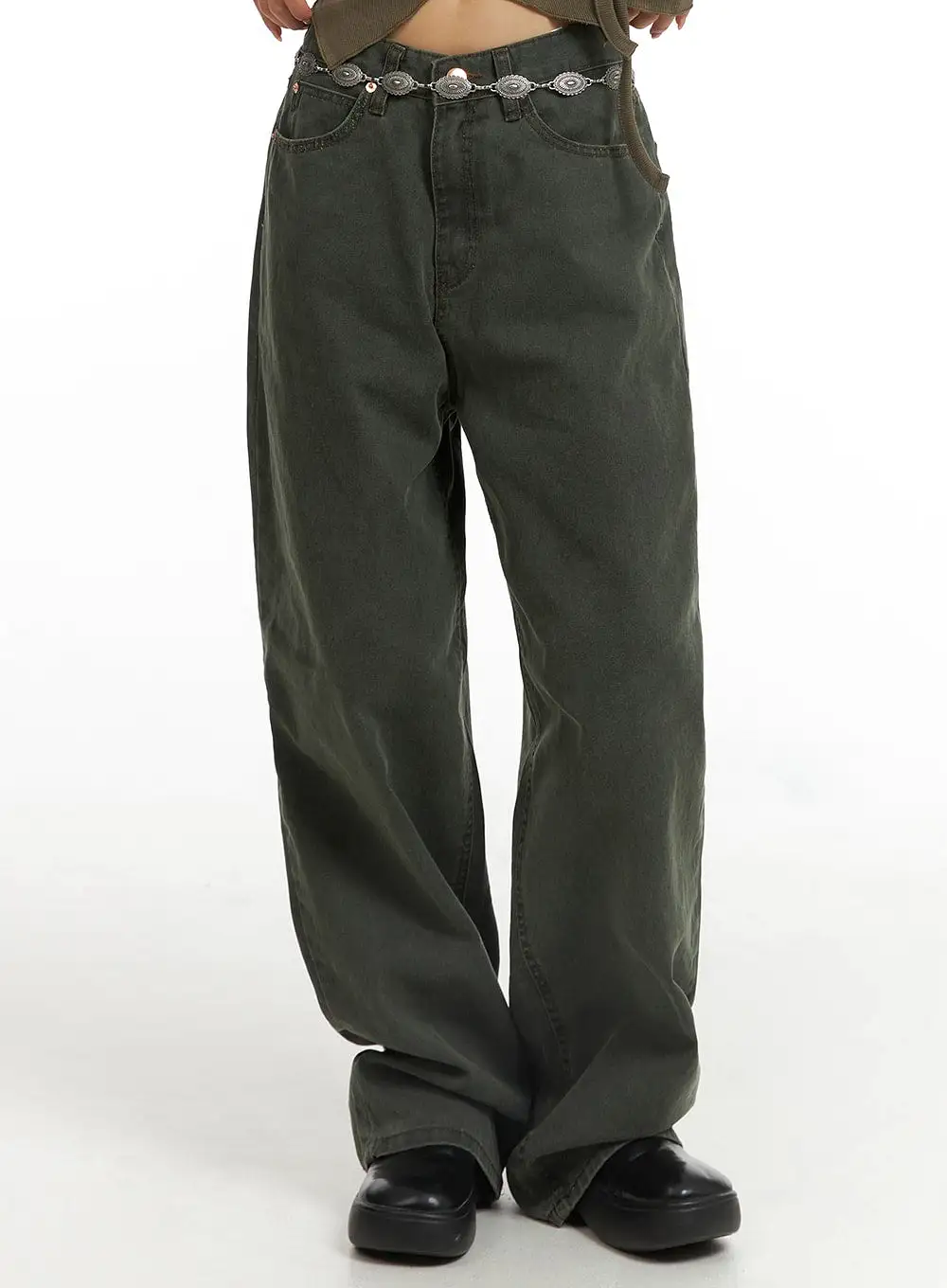 Washed Wide Fit Pants CJ416