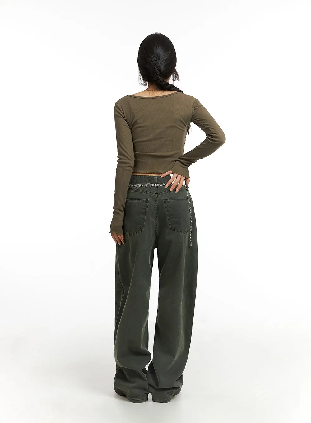 Washed Wide Fit Pants CJ416