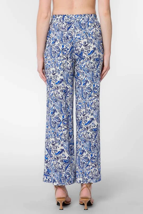 Wendy Blue Paisley Pants