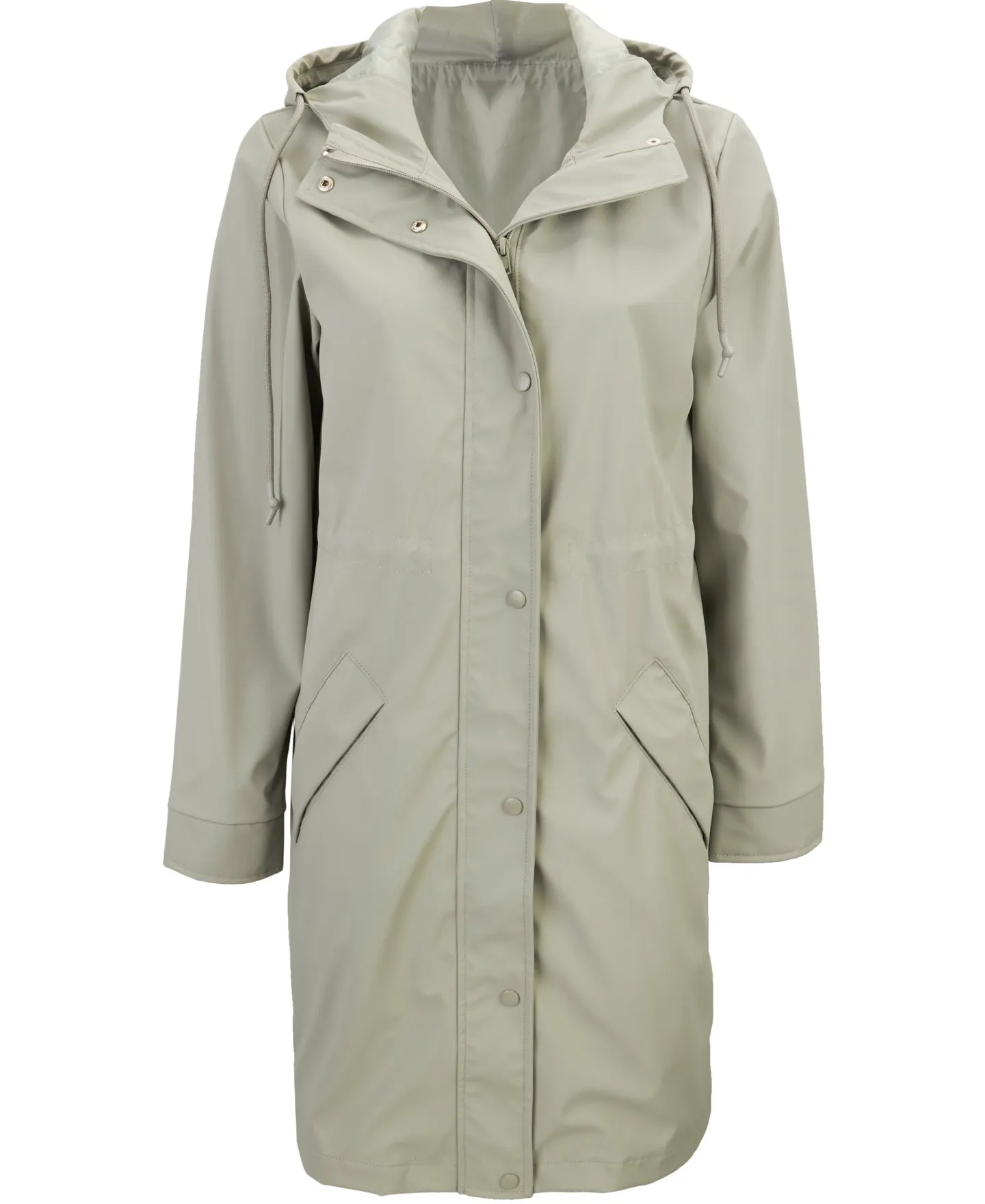 Women's Coated Parka Jacket in Seagrass | Postie