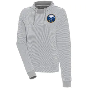 Women's Buffalo Sabres  Antigua Gray Axe Bunker Tri-Blend Pullover Hoodie