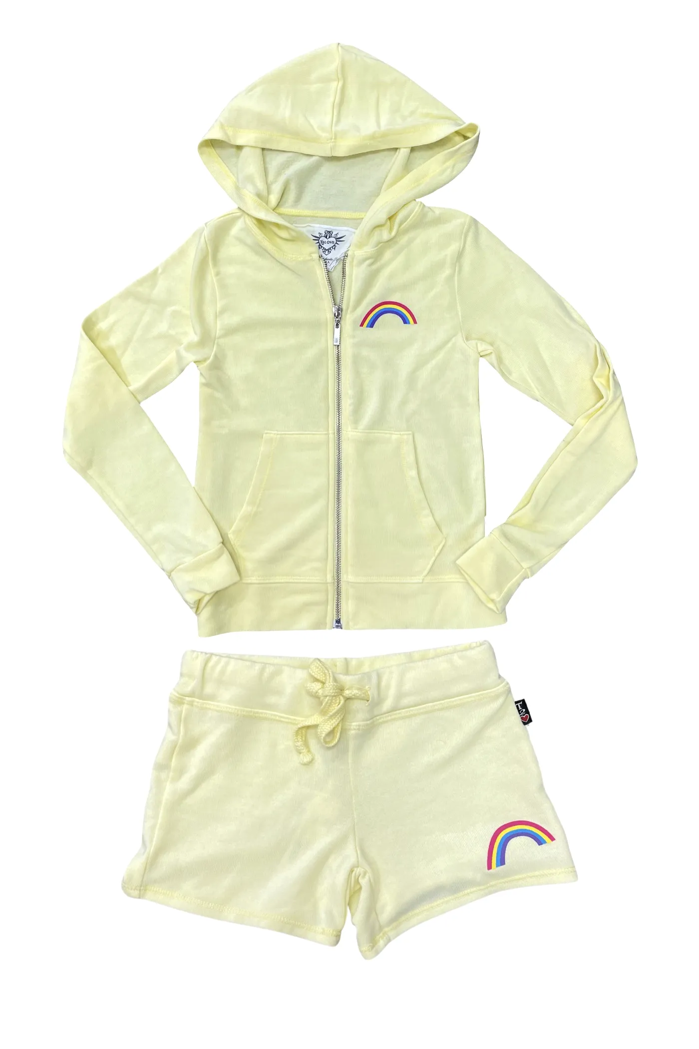 Yellow Rainbow Zip Hoodie