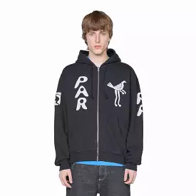 Zipped Pigeon Zip Hooded Sweatshirt Black