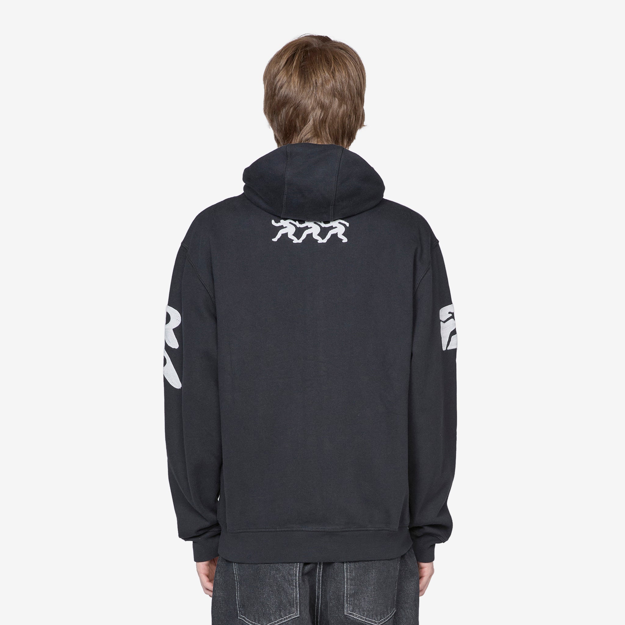 Zipped Pigeon Zip Hooded Sweatshirt Black